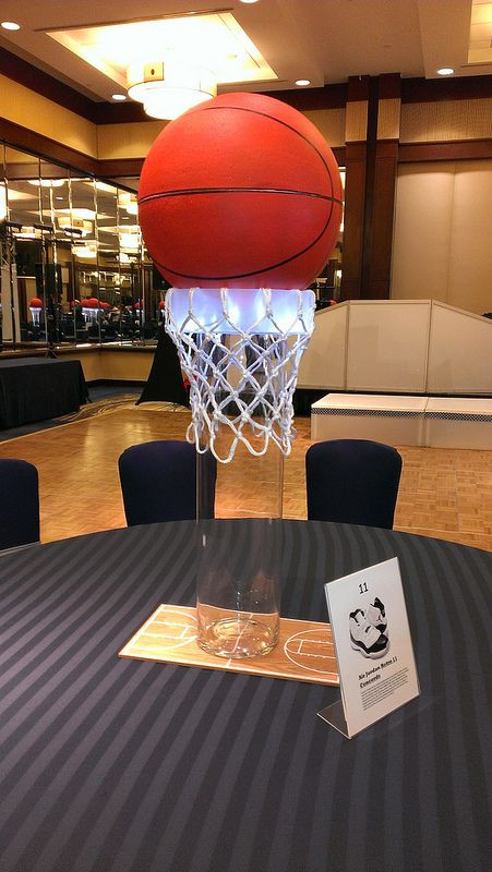 Basketball Birthday Party Places
 basketball centerpiece