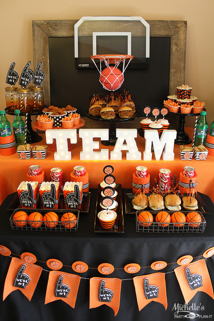 Basketball Birthday Party Places
 Basketball Party Idea March Maddness Themed Food & Mini