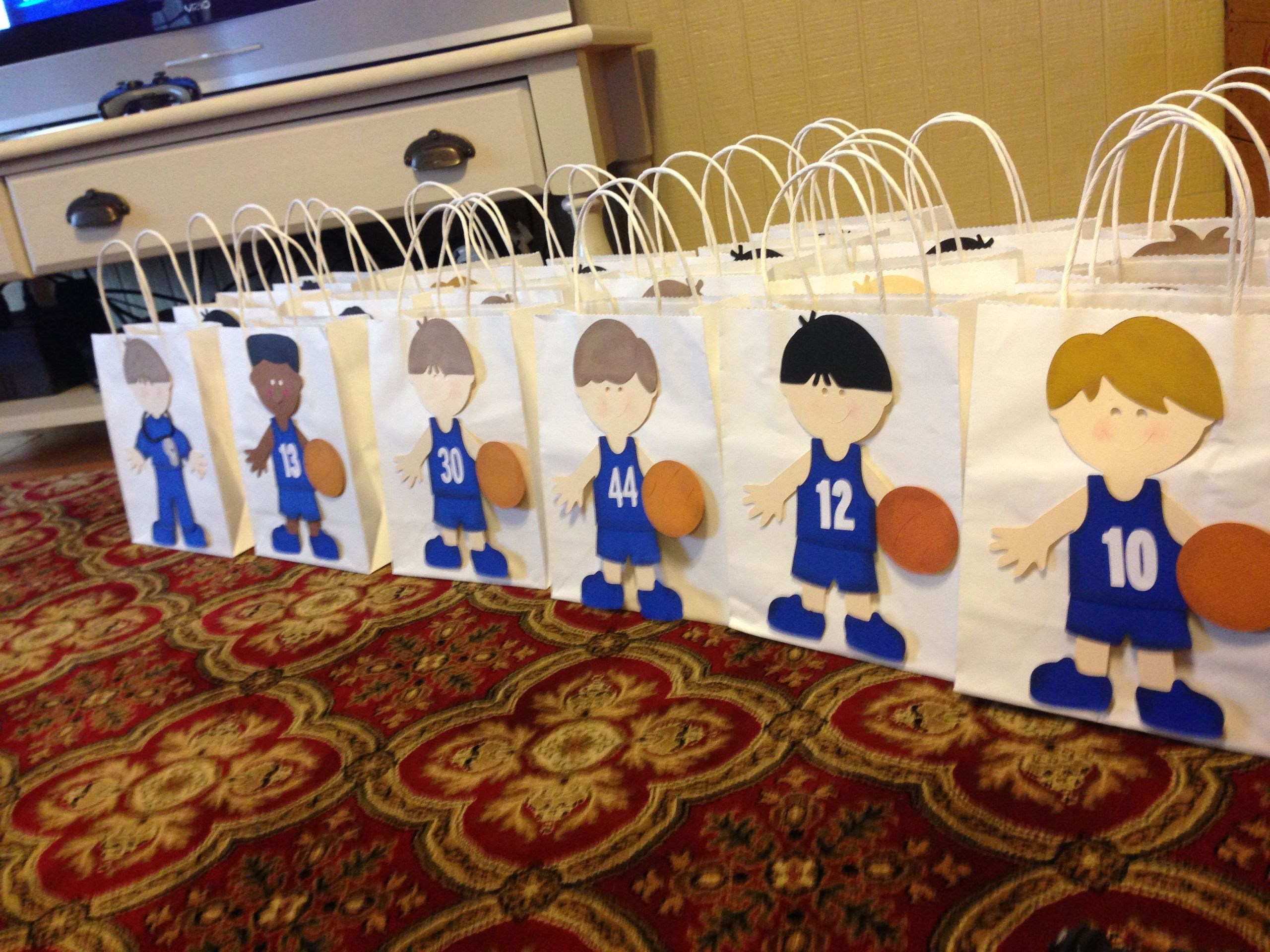 Basketball Gift Bag Ideas
 Basketball home ing goo bags Personalized to each