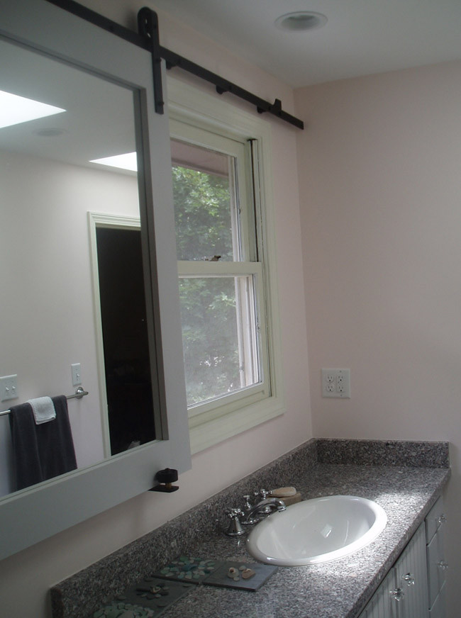 Bathroom Door Mirror
 Small Bathroom Design Idea – Kitchen Studio of Naples Inc