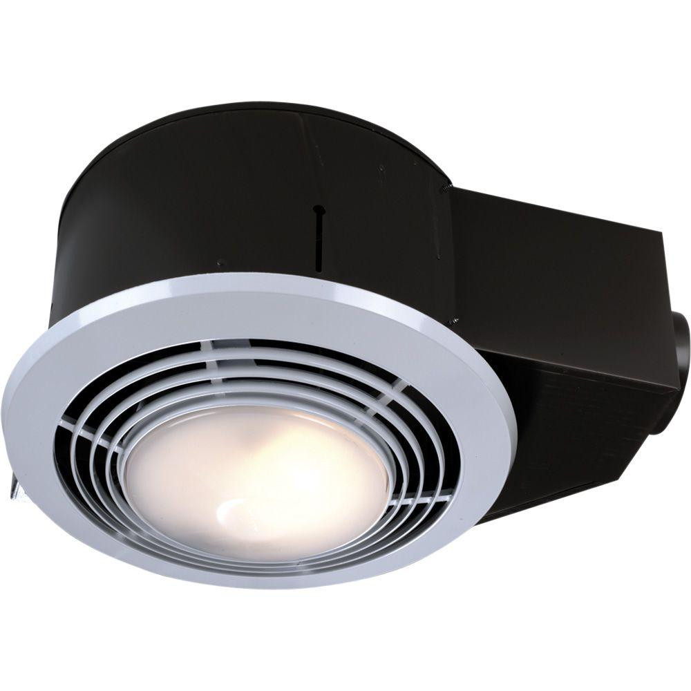 Bathroom Exhaust Fan And Heater
 100 CFM Ceiling Bathroom Exhaust Fan with Light and Heater
