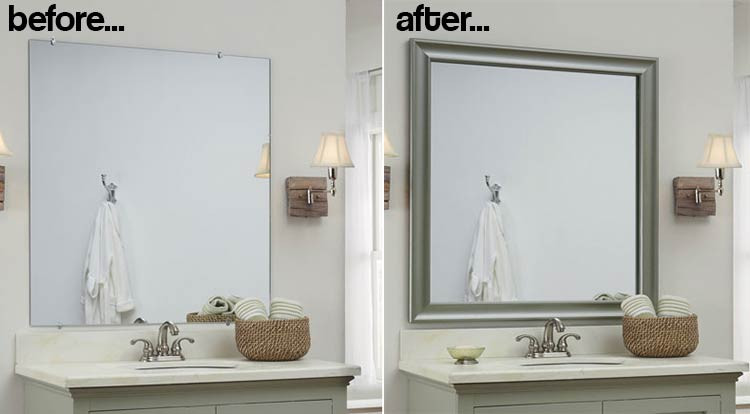 Bathroom Mirror Installation
 Bathroom mirror frames 2 easy to install sources a DIY