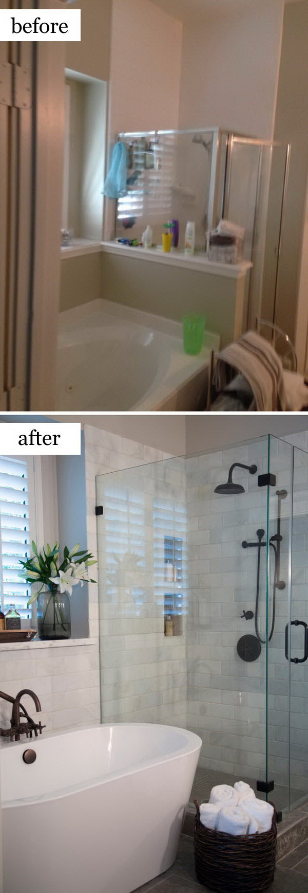 Bathroom Remodel Ideas Small
 Before and After Makeovers 20 Most Beautiful Bathroom