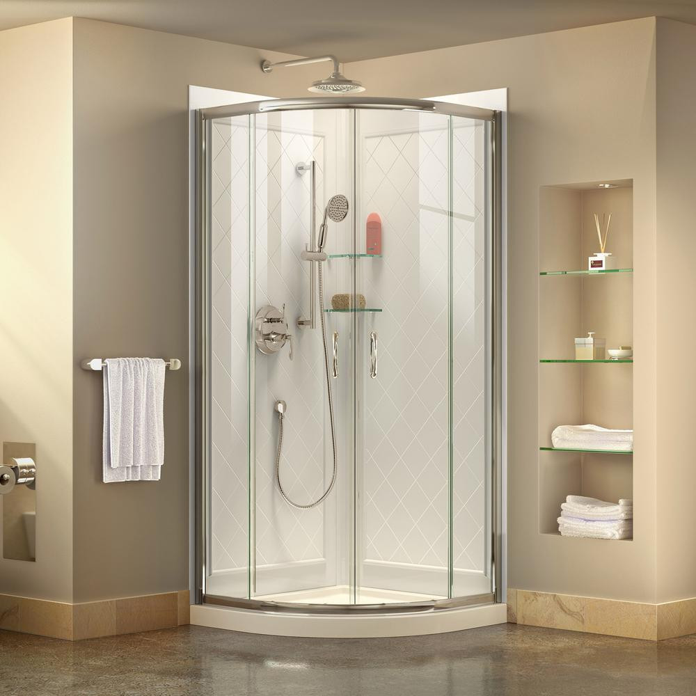 Bathroom Shower Stalls
 DreamLine Prime 33 in x 33 in x 76 75 in Corner Framed