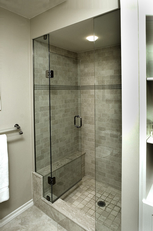 Bathroom Shower Stalls
 does the glass door on stall shower open in and not pull