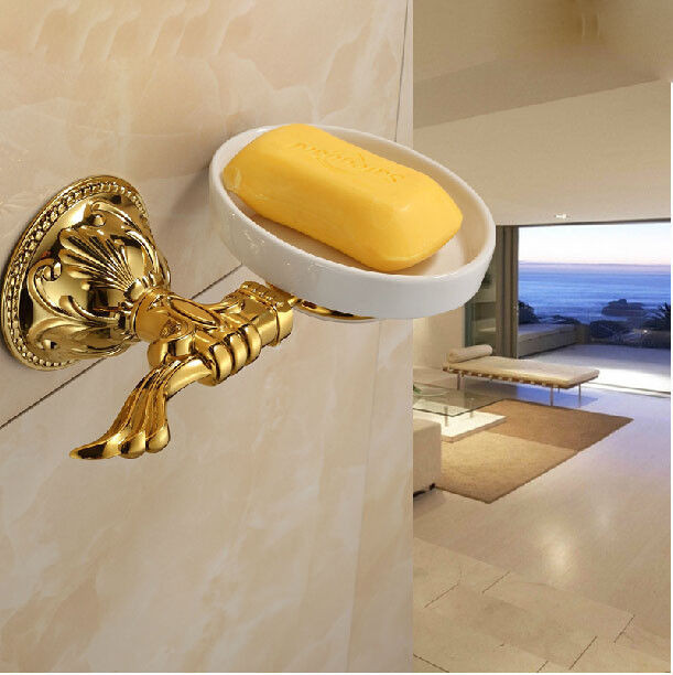 Bathroom Soap Dish Wall Mounted
 Gold Polished Bathroom Wall Mounted Soap Dish Holder