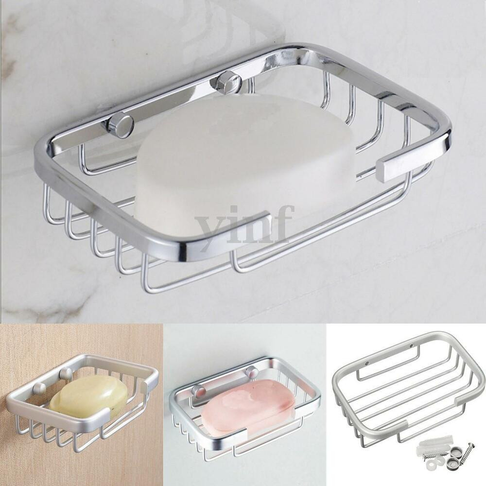 Bathroom Soap Dish Wall Mounted
 Wall Mounted Bathroom Shower Soap Holder Aluminum Space