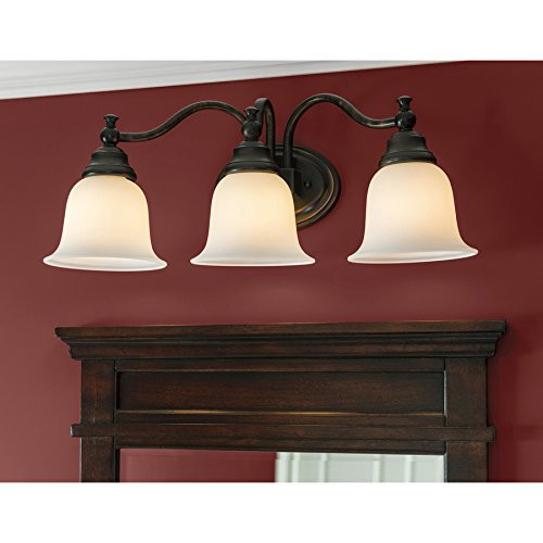 Bathroom Vanity Light With Outlet
 outlet Portfolio 3 Light Brandy Chase Oil Rubbed Bronze