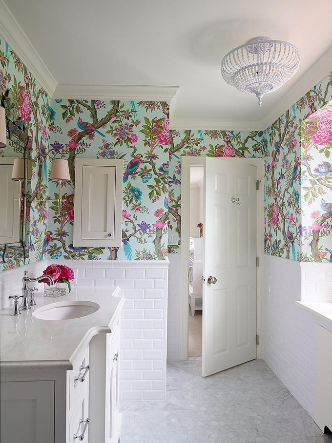 Bathroom Wallpaper Patterns
 10 Bathroom Wallpaper Designs Bathroom Designs