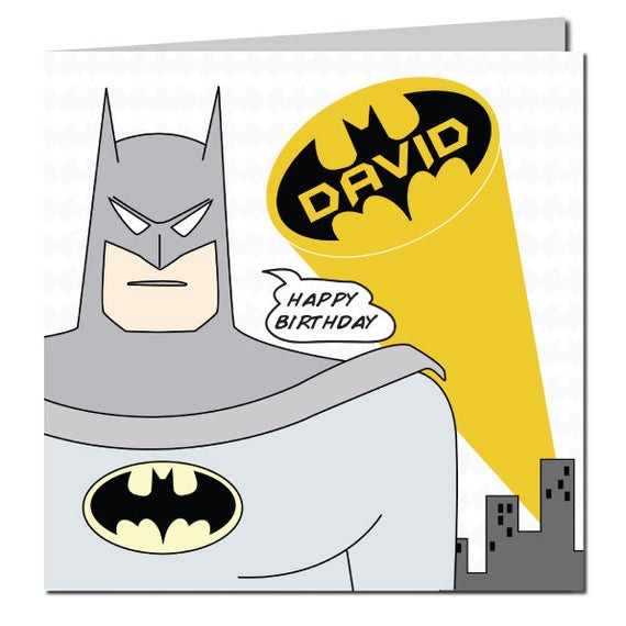 Batman Birthday Card
 Batman Birthday Card Personalised Superhero marvel