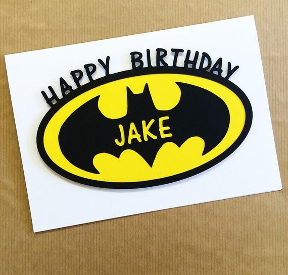 Batman Birthday Card
 Batman Birthday Card Papercut Hand Made Blank Card