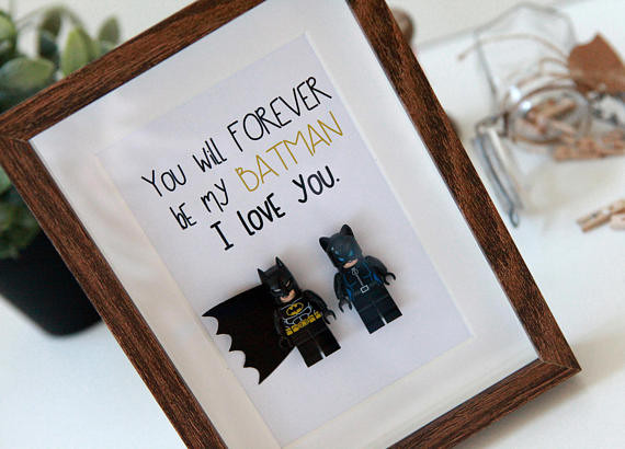 Batman Gift Ideas For Boyfriend
 Personalised Batman Gifts lego frame Wonder Woman Birthday