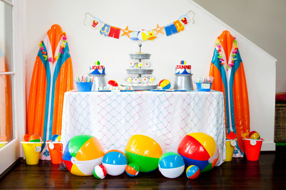 Beach Ball Birthday Party Ideas
 Items similar to Beach Birthday Party Theme Beach Party