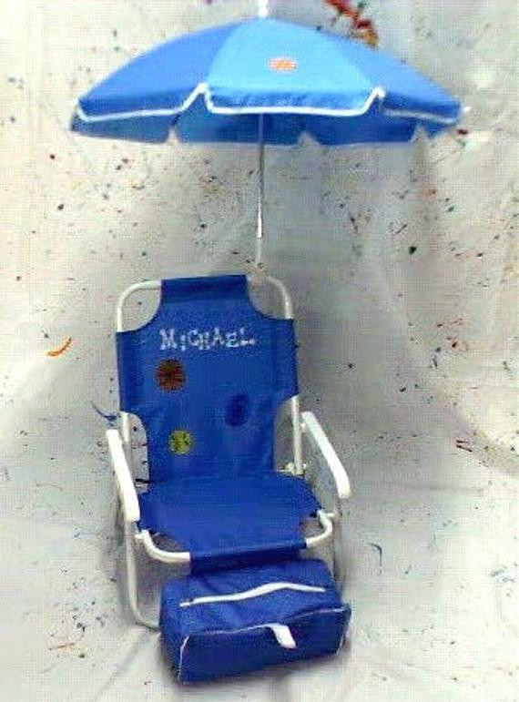Beach Chair For Kids
 Personalized beach chair & umbrella for kids by dmzdesigns