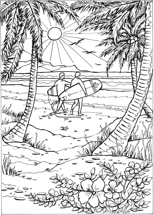 Beach Coloring Pages For Adults
 Pin by Bonnie Laverty on Crafts