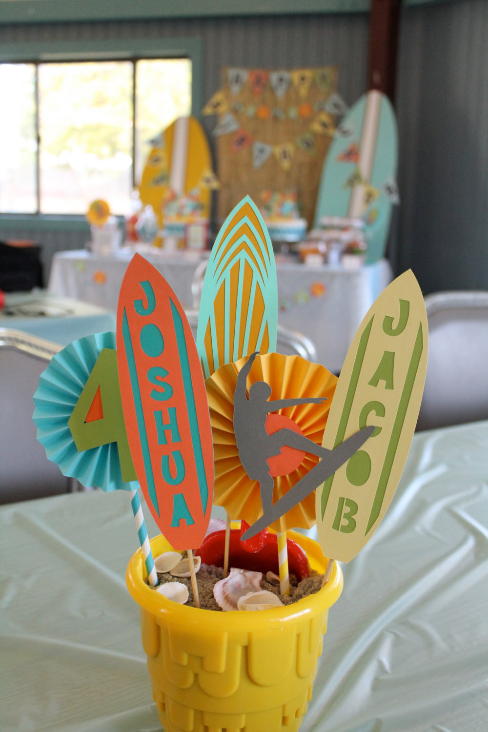 Beach Party Decorating Ideas
 beach party centerpiece surfer party centerpiece teen