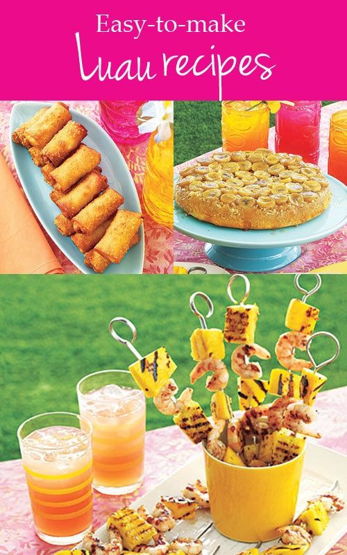 Beach Party Finger Food Ideas
 Fun entertaining idea Easy to make Luau recipes