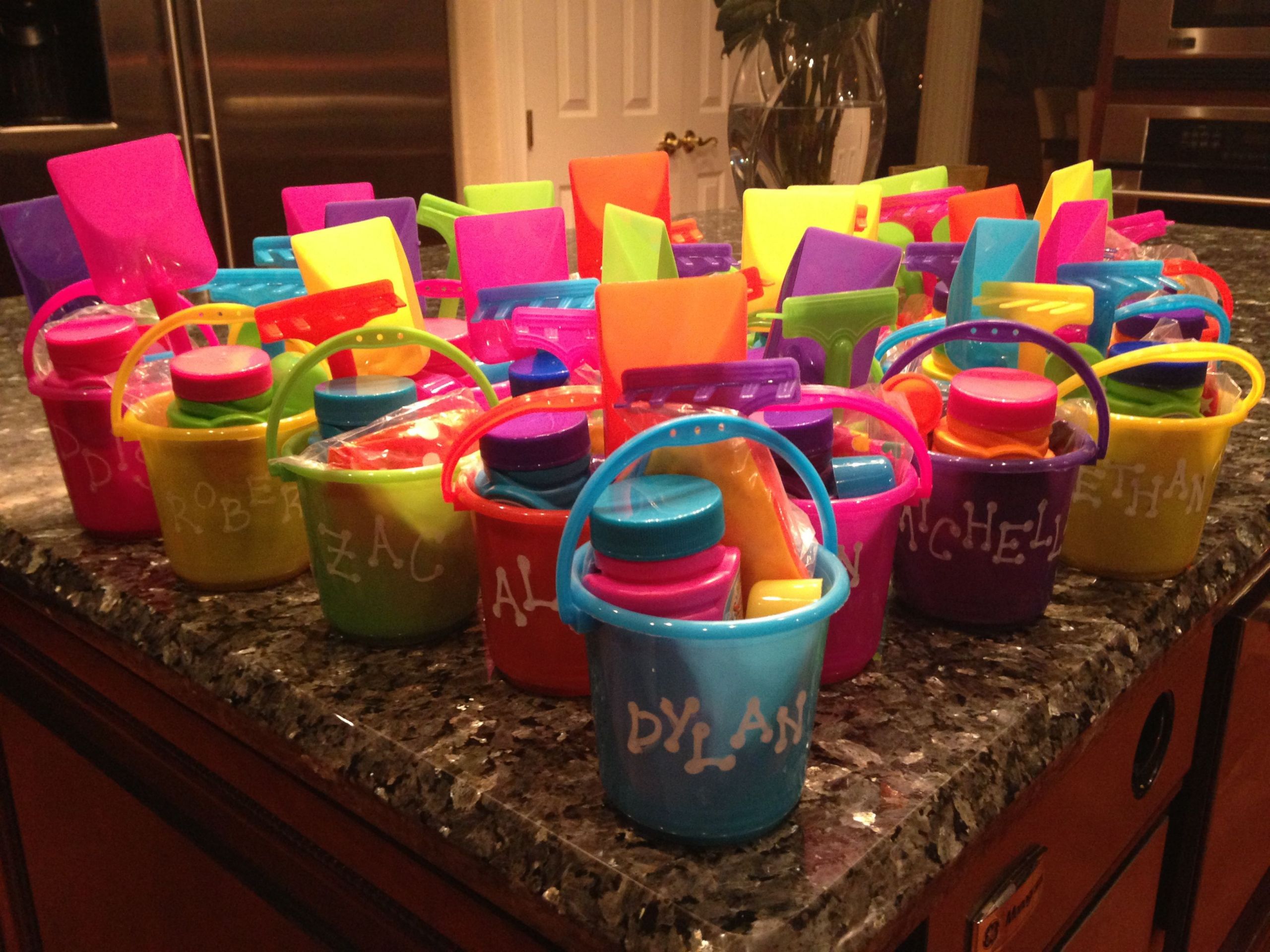 Beach Party Ideas For Preschoolers
 Birthday party beach buckets with shovels mini beach ball