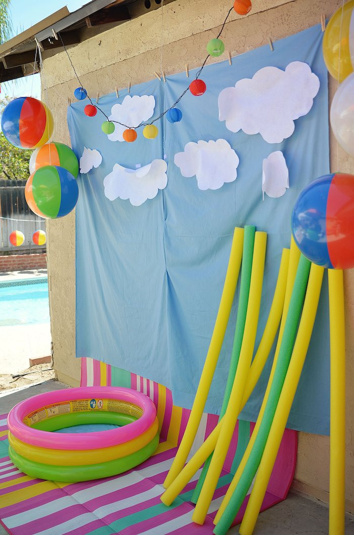Beach Theme Party Ideas For Kids
 Kara s Party Ideas Beach Ball Themed Birthday Party