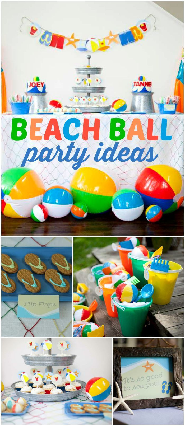 Beach Theme Party Ideas For Kids
 Beach Birthday "It s a Beach Bash 2nd Birthday Party