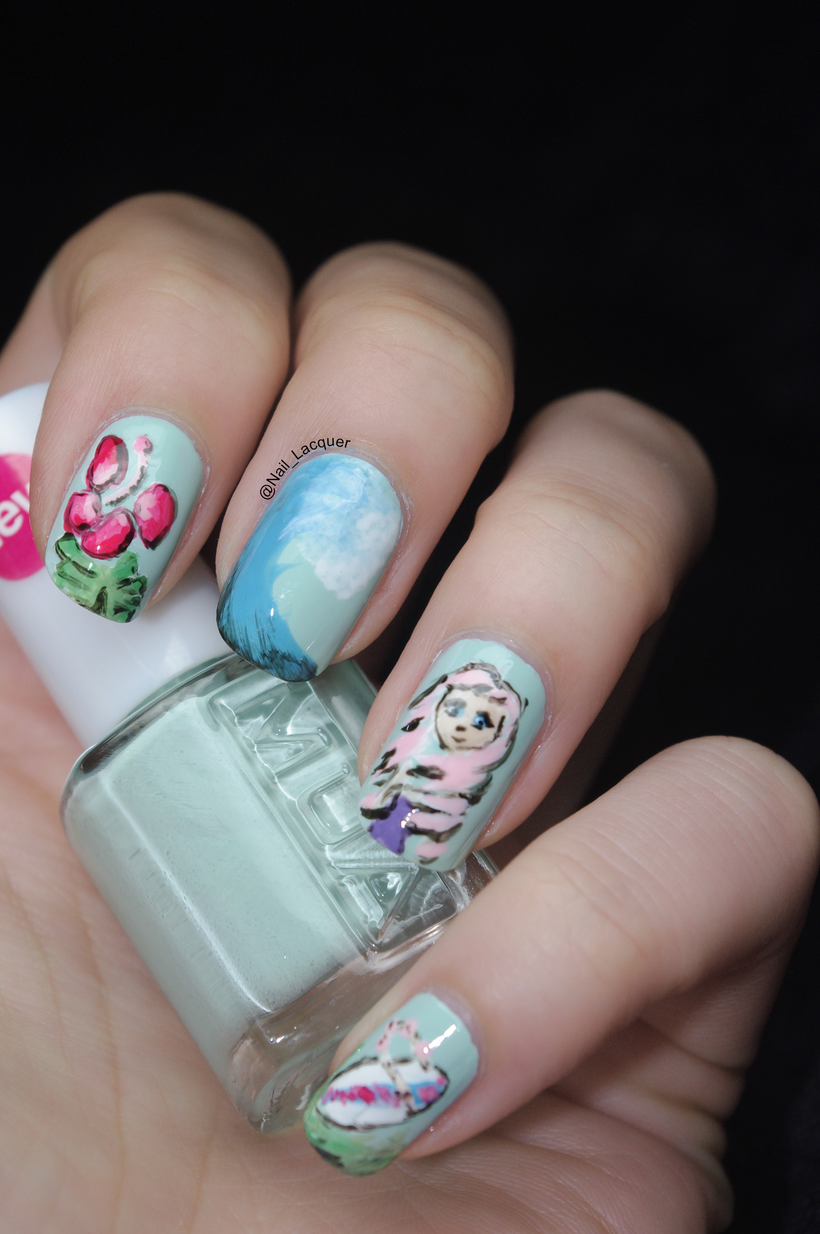 Beach Themed Nail Art
 Beach themed nail art Nail Lacquer UK