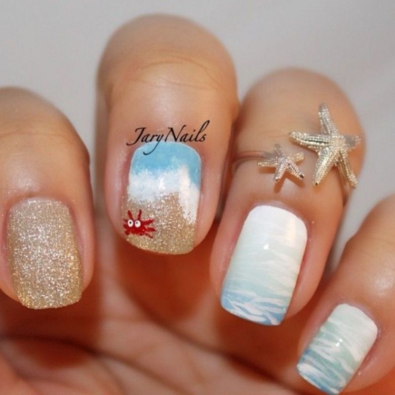 Beach Themed Nail Art
 40 Awesome Beach Themed Nail Art Ideas to Make Your