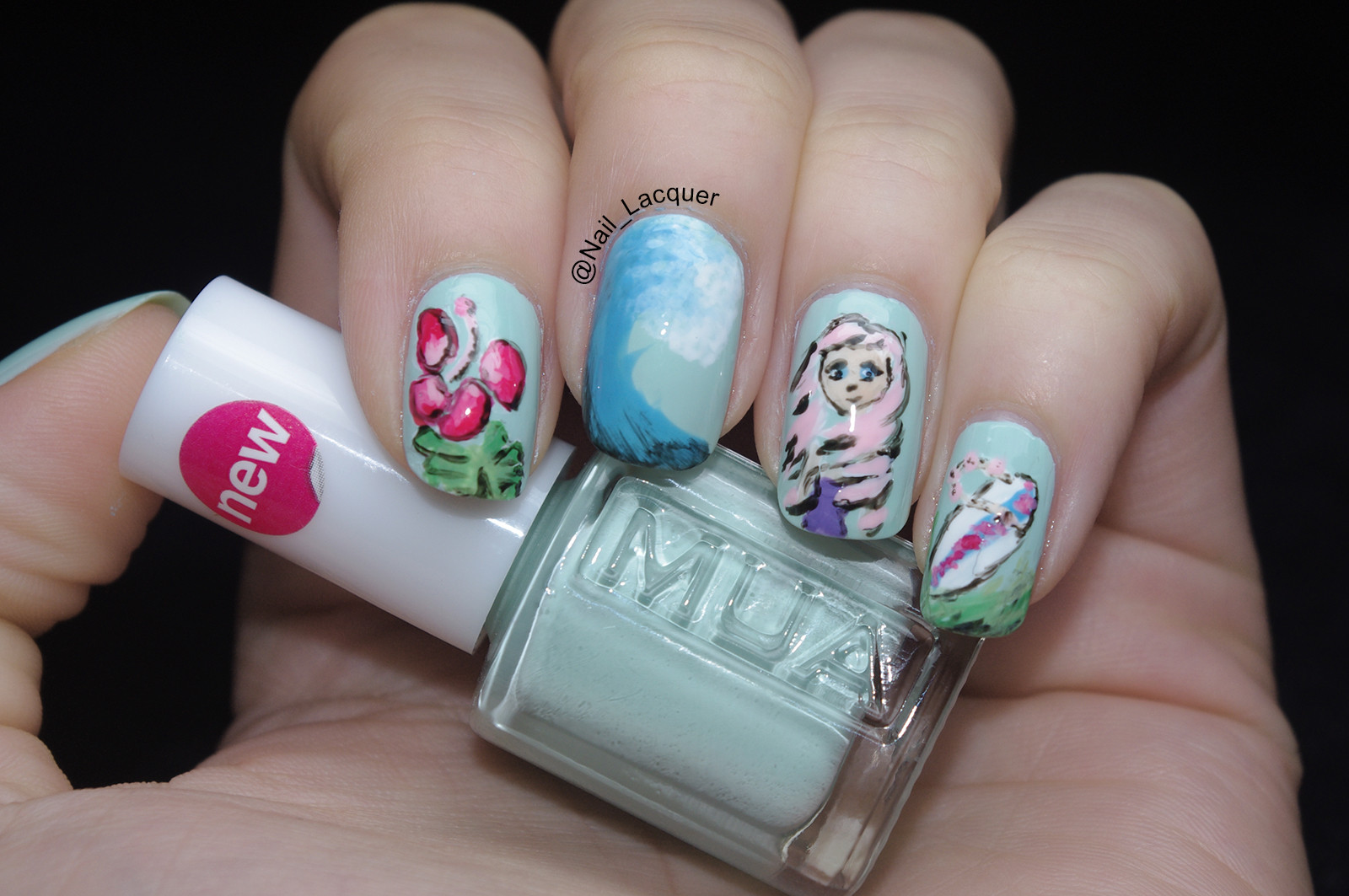 Beach Themed Nail Art
 Beach themed nail art Nail Lacquer UK
