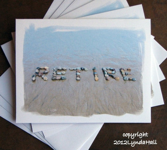 Beach Themed Retirement Party Ideas
 Beach Theme Retirement Card Sets RETIRE word spelled out with
