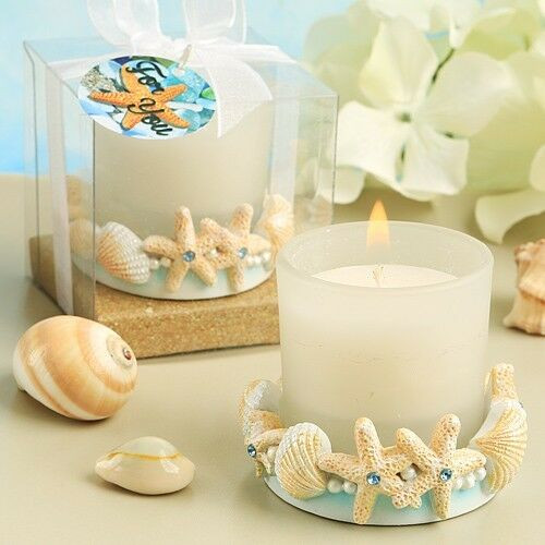 Beach Themed Wedding Favors
 14 beach theme candle favors starfish wedding favor Bridal