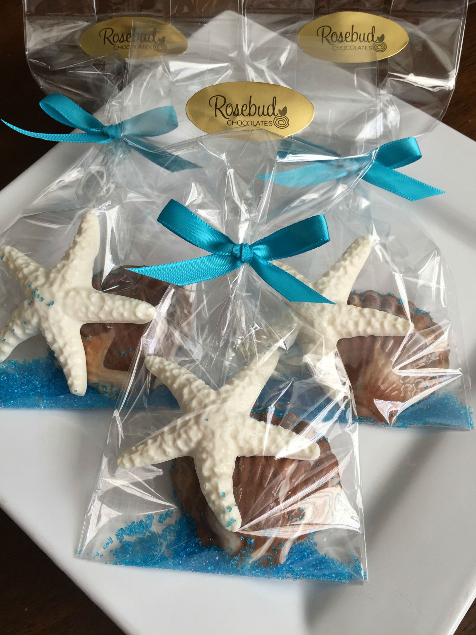 Beach Themed Wedding Favors
 Chocolate Starfish and Seashell Favors Wedding Brid