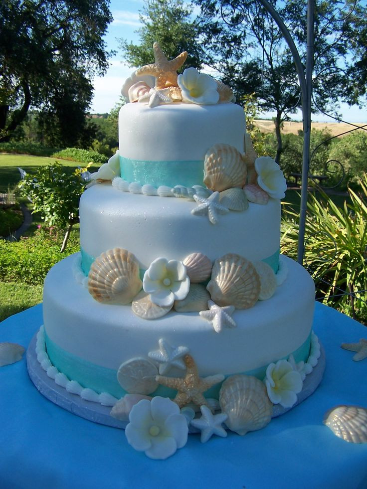 Beach Wedding Cake Ideas
 Beach Themed Wedding Cakes