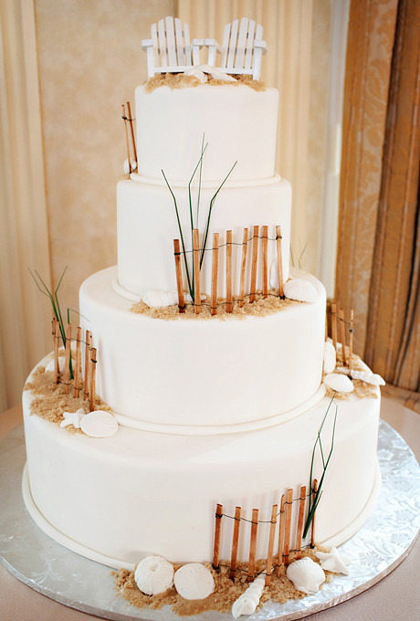 Beach Wedding Cake Ideas
 seashell wedding cakes