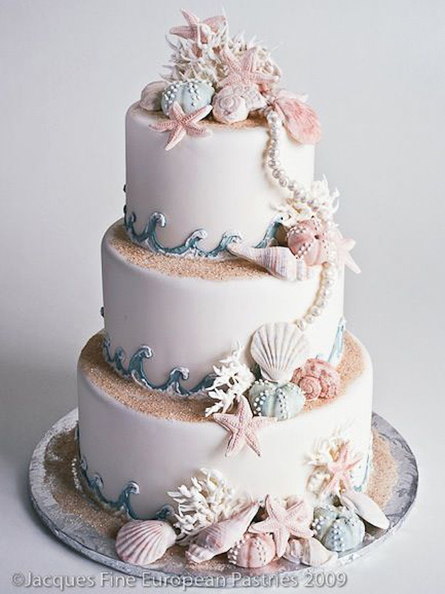 Beach Wedding Cake Ideas
 20 Elegant Beach Wedding Cakes