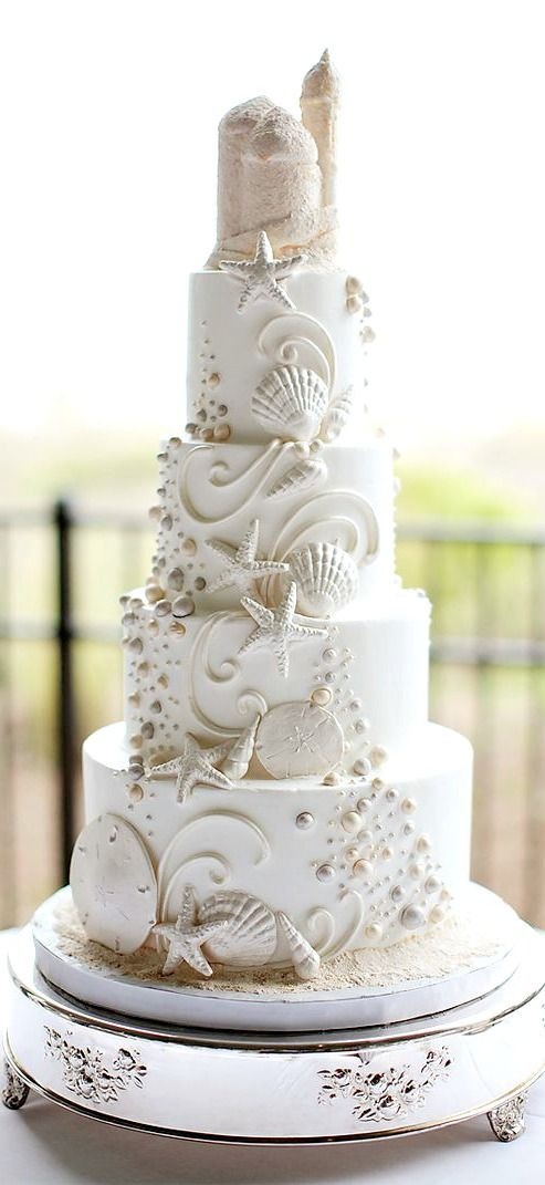 Beach Wedding Cake Ideas
 30 White Wedding Cake Designs That Will Leave You Wanting e