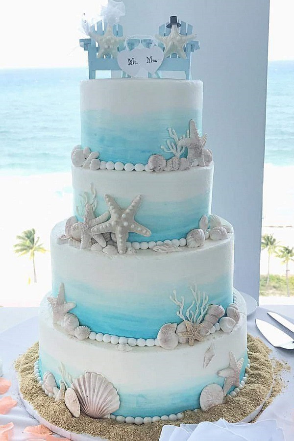 Beach Wedding Cake Ideas
 Johnson s Custom Cakes