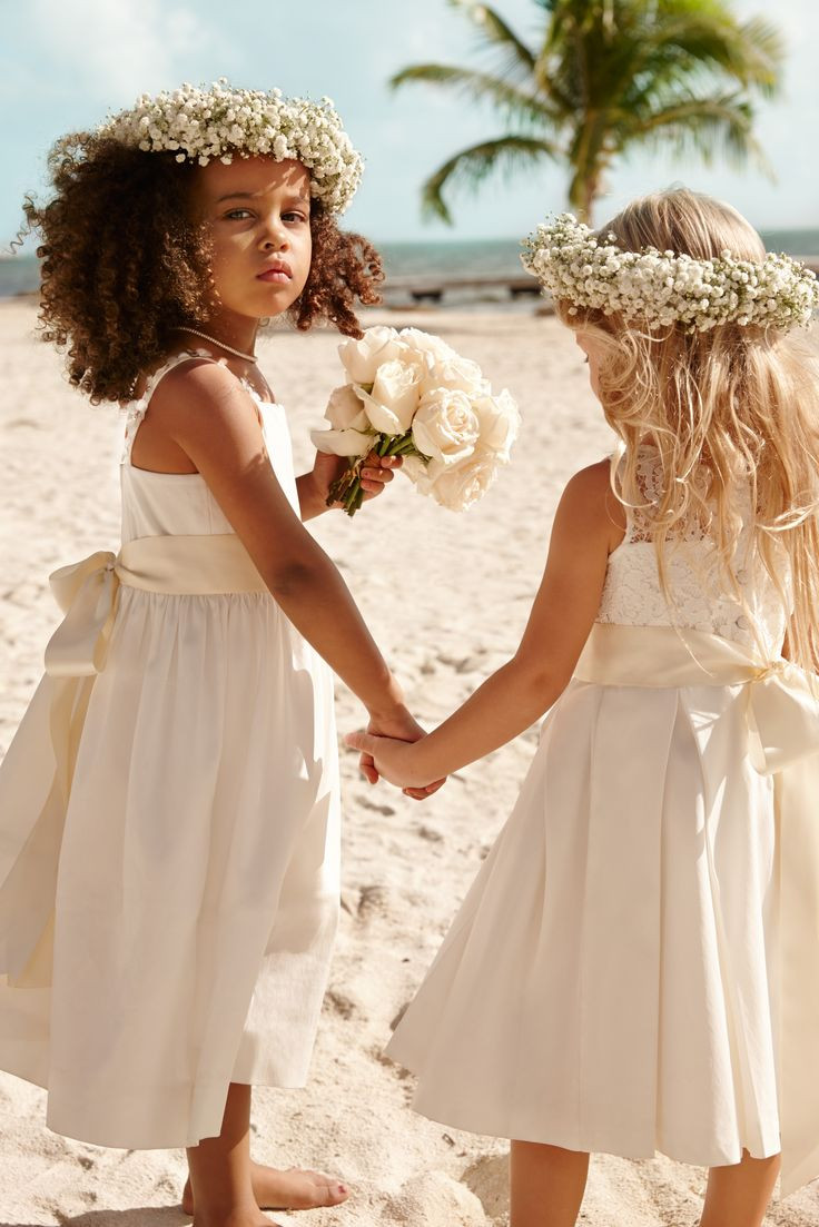Beach Wedding Flower Girl Dresses
 Floral Cotton Bodysuit