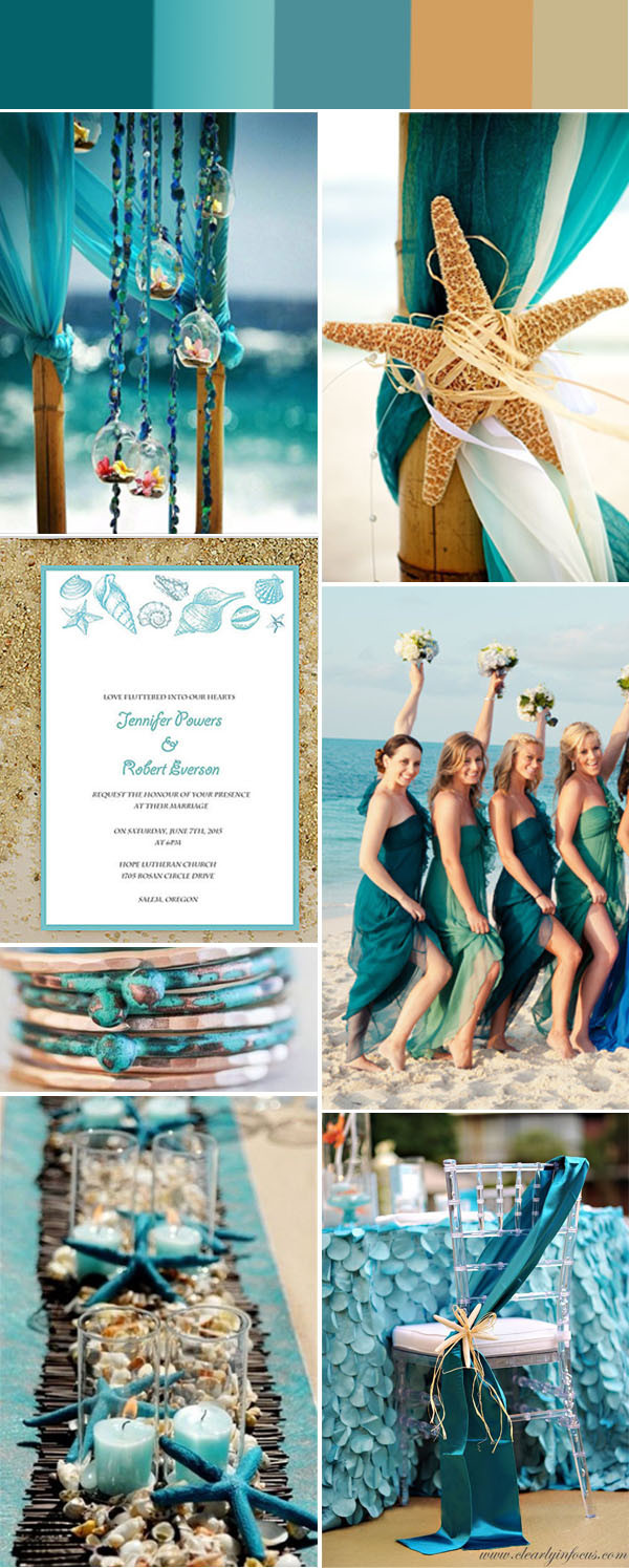 Beach Wedding Party Ideas
 Gorgeous Summer Beach Wedding Color Ideas With Invitations