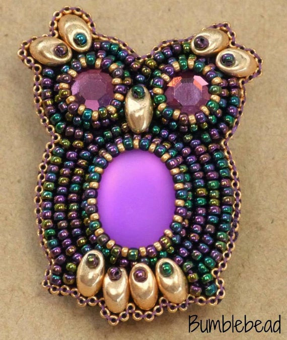 Beaded Brooches
 TUTORIAL Bead Embroidered Owl Brooch Tutorial PDF A Seed