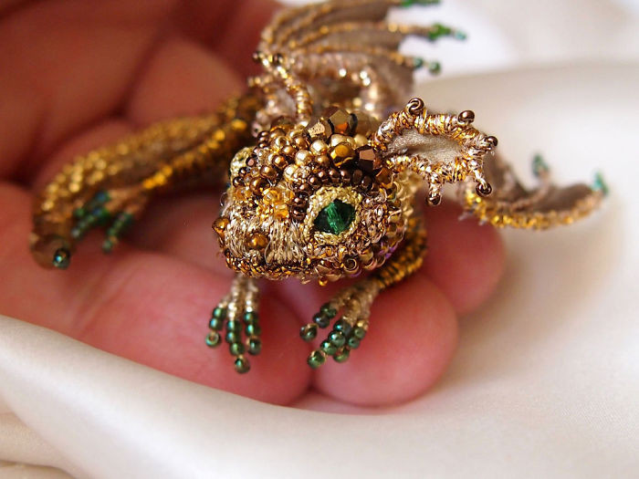 Beaded Brooches
 Bead Dragon Brooches Handcrafted By Russian Artist