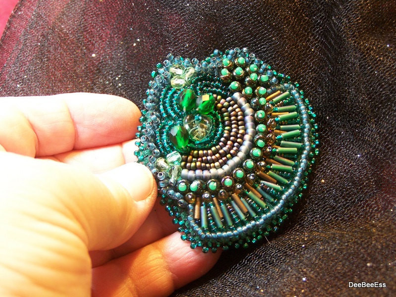 Beaded Brooches
 Bead embroidered brooch beaded lapel pin beaded pin bead