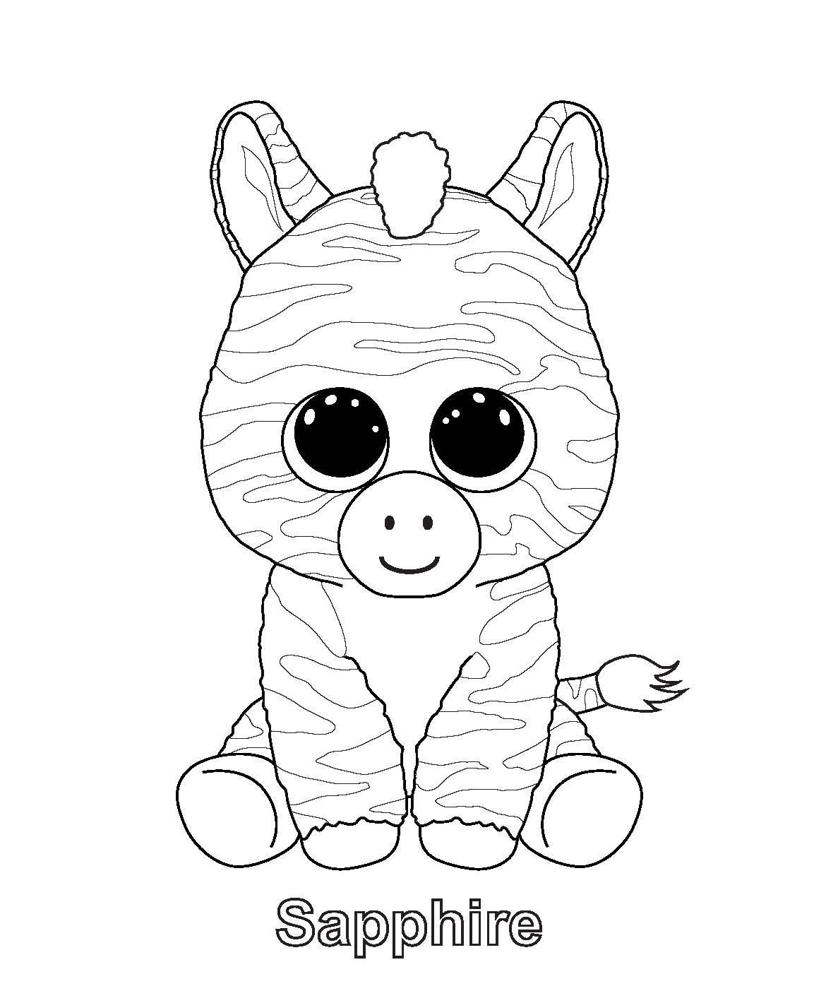 Beanie Baby Coloring Pages
 Sapphire