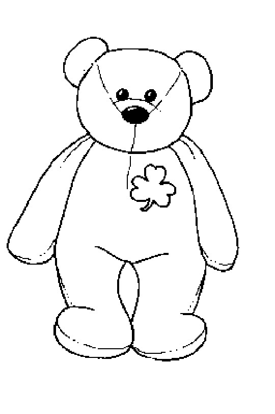 Beanie Baby Coloring Pages
 Coloring & Activity Pages Erin the Bear Beanie Baby