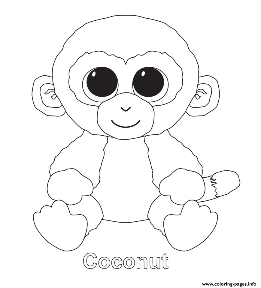 Beanie Baby Coloring Pages
 Print coconut beanie boo coloring pages