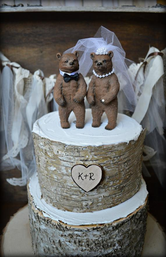 Bear Wedding Cake Topper
 Bear wedding cake topper bears bear lover black bear grizzley