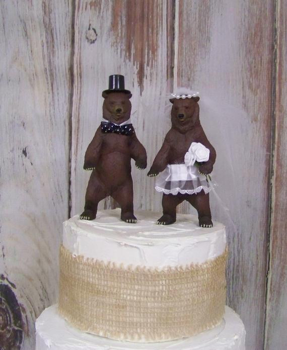 Bear Wedding Cake Topper
 Bear Cake Topper Bear Wedding Cake Topper Animal Cake