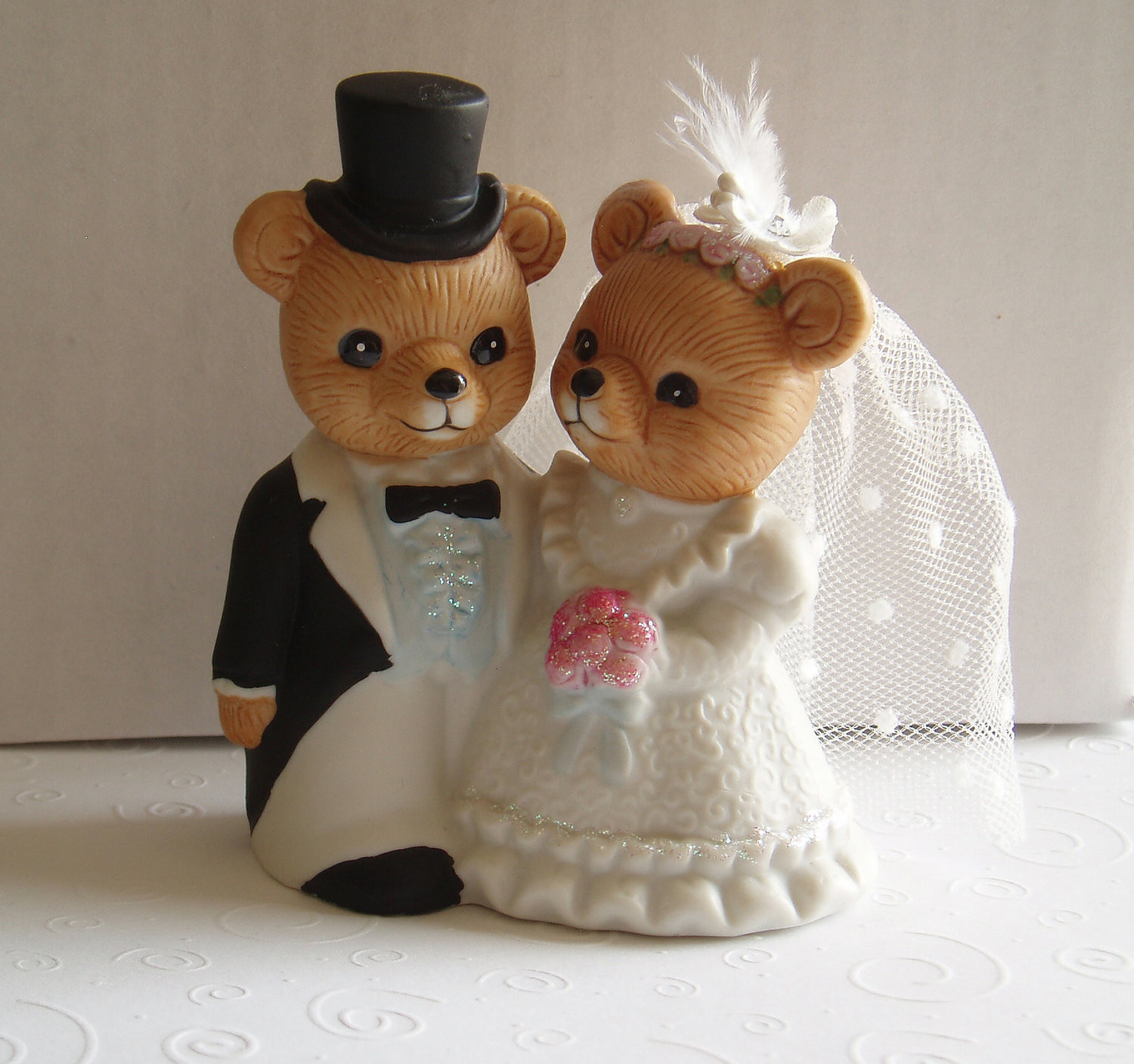 Bear Wedding Cake Topper
 Wedding Cake Topper Teddy Bear BRIDE GROOM STATUE bridal