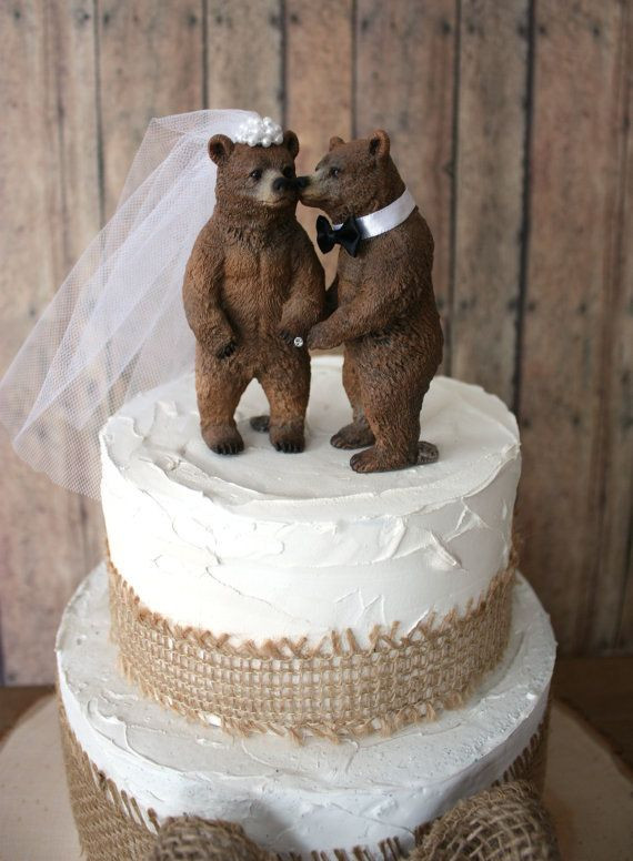 Bear Wedding Cake Topper
 Bear wedding cake topper bears bear lover black bear