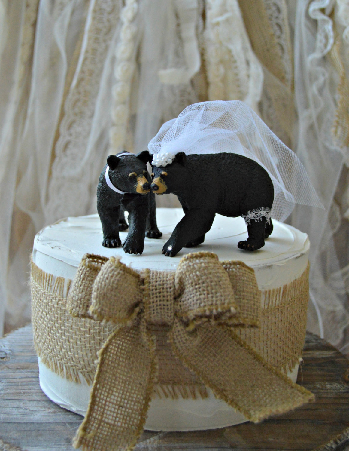Bear Wedding Cake Topper
 Black bear wedding cake topper brown bear grizzly bear bear