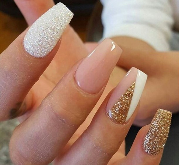Beautiful Fake Nails
 beautiful fake nails glitter nails image by
