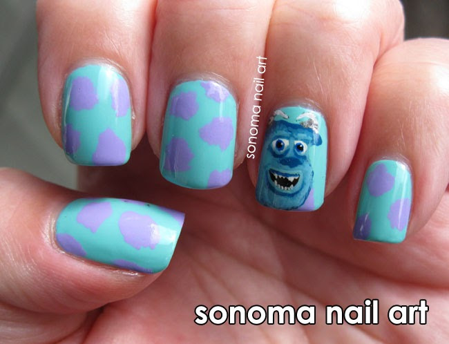Beautiful Nails Sonoma
 Sonoma Nail Art Sully from Monsters Inc and a GIVEAWAY
